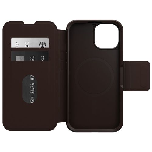 Otterbox Ï»¿ÃTui De Tã©Lã©Phone Portefeuille Strada Magsafe Iphone 15 Brun