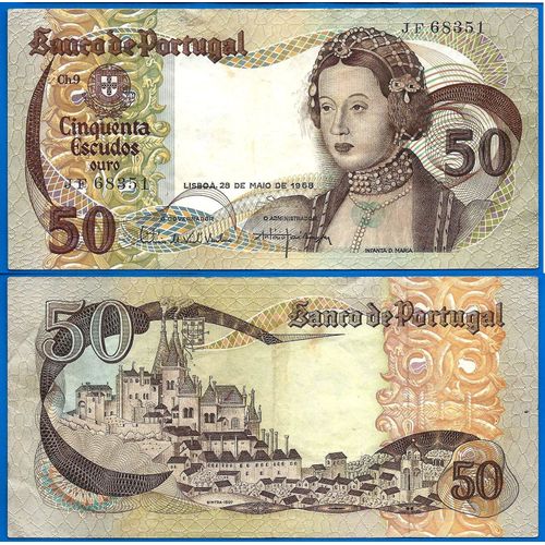 Portugal 50 Escudos 1968 Infanta D Maria Escudo Billet Europe