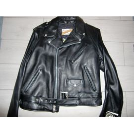 Authentique Perfecto En Cuir De Boeuf Taille 46
