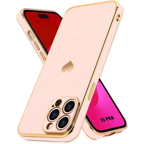 Coque Pour Iphone 15 Pro, Protection Silicone Rose Antichoc Souple Anti-Rayure Ultra Slim - E.F.Connection