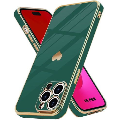 Coque Pour Iphone 15 Pro, Protection Silicone Antichoc Souple Ultra Slim Vert Nuit - E.F.Connection