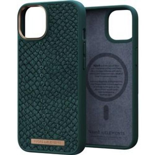 Njorð Byelements Just - Coque De Protection Pour Téléphone Portable - Jord - Compatibilité Avec Magsafe - Plastique, Cuir De Saumon - Vert Foncé - Pour Apple Iphone 14 Pro Max