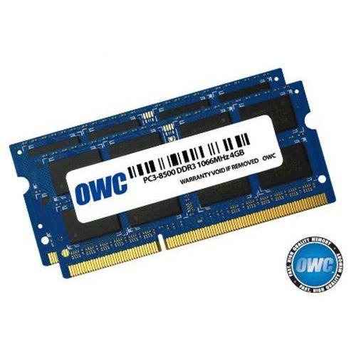 OWC 8.0GB (2x 4GB) PC3-8500 DDR3 1066MHz SO-DIMM 204 Pin (2 x 4GB, 1066 MHz, RAM DDR3, SO-DIMM), Mémoire vive