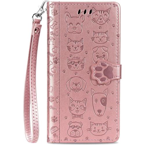 Verg Coque Cuir Pour Samsung Galaxy J3 2016 - Animal Mignon Portefeuille Étui À Rabat Avec Porte Carte Longe Béquille Magnet Folio Housse Cover Pour Samsung Galaxy J3 2016 [Mg] -Orrose