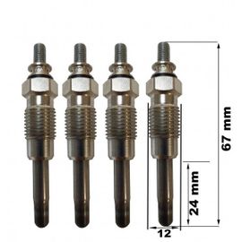 Lot De 4 Bougies De Préchauffage - Renault Trafic Camion Plate-Forme\Châssis (T_, P_, V_) 2.1 D 09/1994>04/1998
