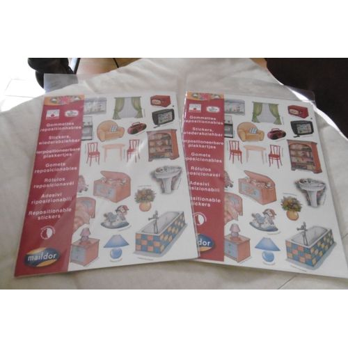 Maildor Pochette De 12 Feuilles De 300 Gommettes Sur La Maison Lot De 2