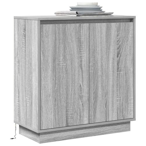 Buffet Vidaxl Avec Led En Gris Sonoma 71x34,5x75 Cm En Bois D'ingénierie
