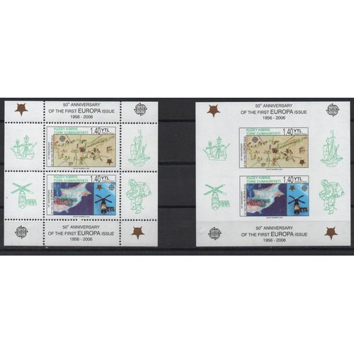 Chypre Turque Timbres Europa 2006 , Dentelé Et Non Dentelé