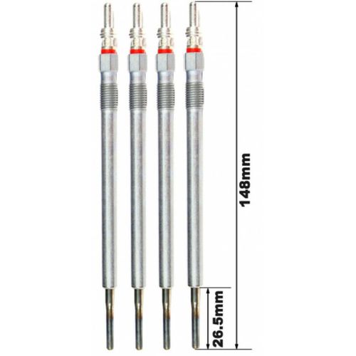 Lot De 4 Bougies De Préchauffage - Mercedes-Benz Classe B Sports Tourer (W245) B 180 Cdi (245.207) 03/2005>11/2011
