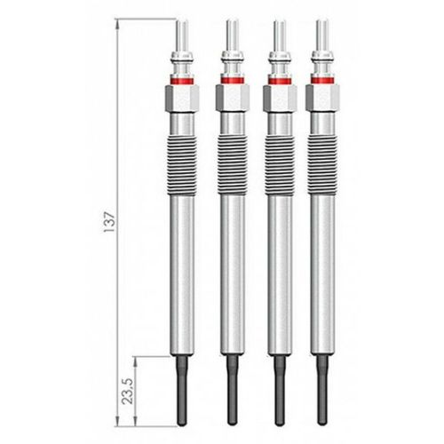 Lot De 4 Bougies De Préchauffage - Opel Astra J (P10) 1.7 Cdti (68) 09/2009>10/2015