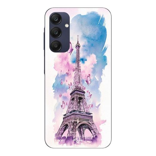 Coque Pour Samsung Galaxy A25 Tour Eiffel Papillon Coloré Maniacase