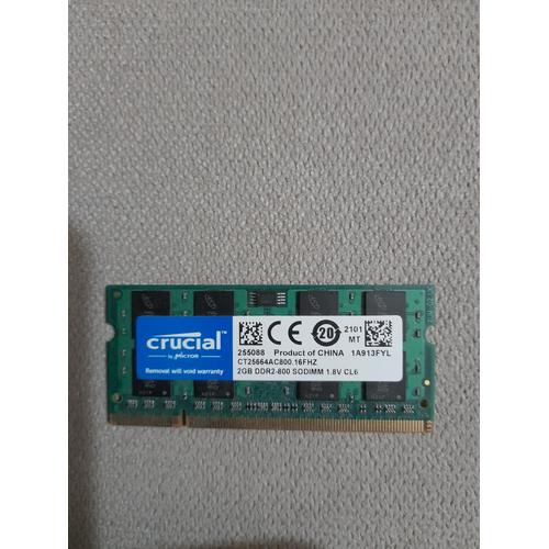Barrette de mémoire CRUCIAL 2GB DDR2