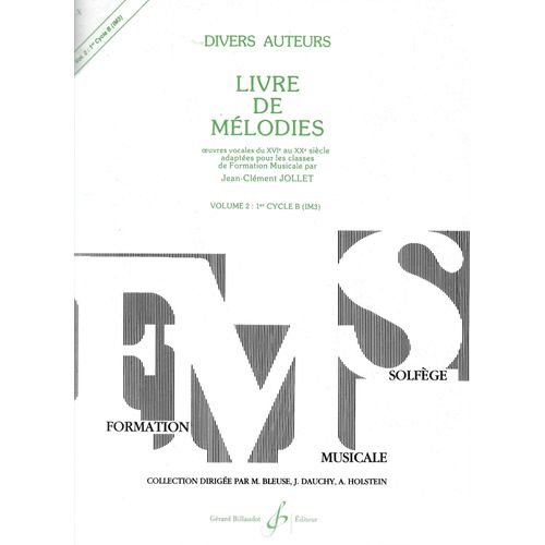 Divers Auteurs Livre De Mélodies Vol.2 1° Cycle B (Im3)