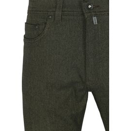 Pierre Cardin Pantalon Lyon Tapered Vert Marron Taille W 36