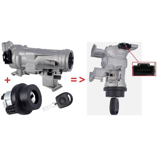 Antivol De Direction Complet Avec Serrure Et Clés - Skoda Yeti (5l) 2.0 Tdi 11/2009>12/2017
