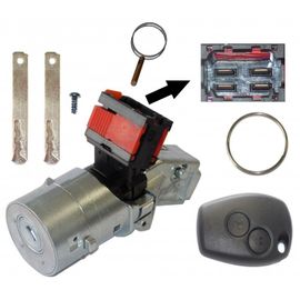 Antivol De Direction Avec 1 Coque Et 2 Lames De Clés - Renault Kangoo \ Grand Kangoo Ii (Kw0\1_) 1.5 Dci 90 (Kw05, Kw08, Kw0g, Kw11) À Part. 06/2008