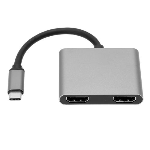 Adaptateur USB C à Double HDMI 4K 60Hz, Station d'accueil USB C 7 en 1