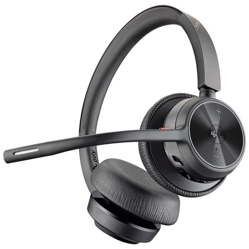 Poly Voyager 4320-M - Voyager 4300 UC series - micro-casque - sur-oreille - Bluetooth - sans fil, filaire - USB-C - noir - Certifié pour Microsoft Teams, certifié Zoom