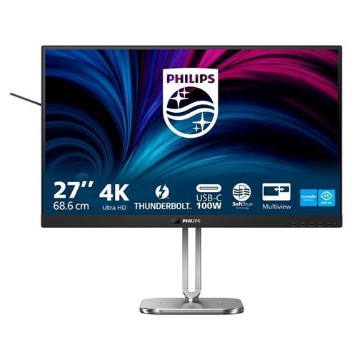 Philips 27B2U6903 - 6000 Series - écran LED - 27" - 3840 x 2160 4K UHD (2160p) @ 60 Hz - IPS - 350 cd/m² - 1000:1 - 4 ms - Thunderbolt 4, 2xHDMI, DisplayPort - haut-parleurs - Charbon, argent