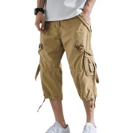 Pantalon de Fitness Jogging Homme en Coton Slim avec Poches Zippées - Gris  Respirant pour Running et Gym