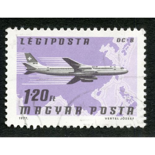 Timbre Oblitéré Magyar Posta, Legiposta, Dc - 8, 1.20 Ft, 1977