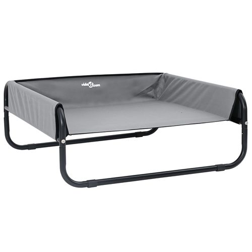 Vidaxl Lit Pour Chien Surélevé Gris Clair M Tissu Oxford Et Acier