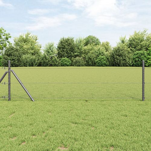 Vidaxl Clôture Hexagonale Grise 0.8x100 M En Acier