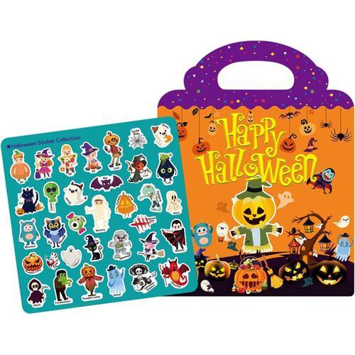 Livre D'autocollants D'halloween Imperméables Réutilisables Pour Enfants - Garçons De 3 À 6 Ans,Filles,Cadeaux Halloween(A)