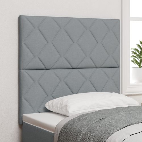 Tête De Lit Led Vidaxl Design Blocs Diamants Gris Clair 100 Cm Tissu, Tête De Lit Vidaxl Design Blocs Diamants Gris Clair 200 Cm Tissu