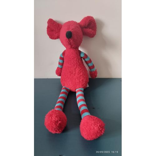 Doudou Souris Rouge Et Bleu Rayé Jellycat