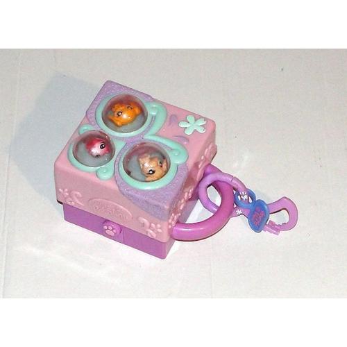 Maison Pet Shop Mini Portative + 3 Mini Figurines Littlest Petshop