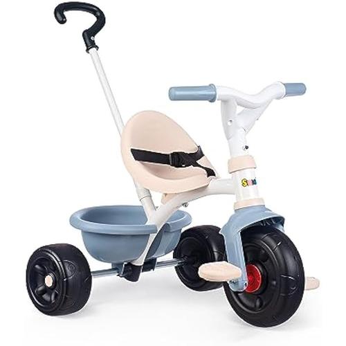 Smoby - Tricycle Be Fun Bleu - Vélo Enfant Dès 15 Mois - Canne Parentale Réglable Et Amovible