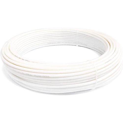 SUPERFOG - Rouleau de 50 mètres de tuyau en polyamide. Taille 1/4. Haute résistance. Pression de rupture 140 Bar. Couleur blanche.
