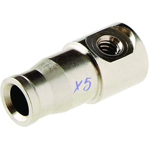 SUPERFOG - 5 bouchons automatiques 90Âº pour injecteur. Taille : 1/4. Pour utilisation avec buses standard de brumisation haute pression. Connexion directe sans filetage. Amovible. Réutilisable.