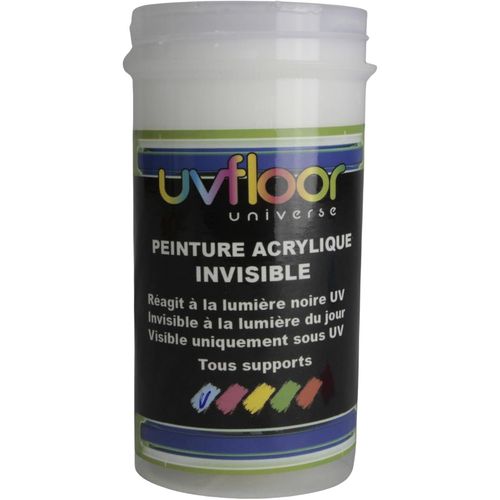 Peinture UV Invisible Bleu Fluo - Spéciale Lumière Noire Et Ultra Violet 365nm- Fluide Et Ultra Pigmentée - 100ml