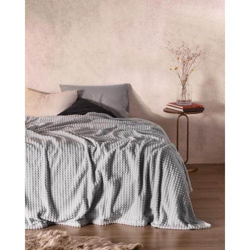 Couverture Double Gaufrée Double Face Emile Welsoft - Gris