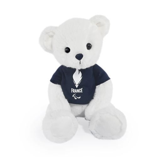 Peluche Doudou Et Compagnie Ours Équipe De France Blanc