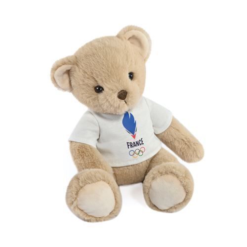 Peluche Doudou Et Compagnie Ours Équipe De France Beige