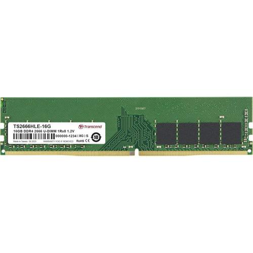 Transcend Module DDR4 PC 2666 CL19 TSM, TS2666HLE-16G (1 x 2GB, 2666 MHz, RAM DDR4, DIMM), Mémoire vive