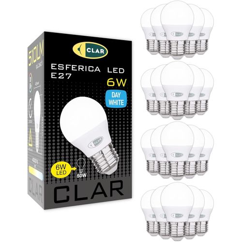 Ampoule E27 Led 6w, Ampoules Led E27 A Vis, Équivalent À 40w-50w, Petite Ampoule Led E27, Lot Ampoule Led E27 6w, Blanc Neutre 4000ºk (Pack 20)[Den5283474]