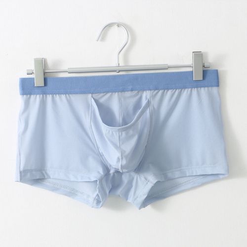 Clever-Menmode Sous-Vêtements Sexy Hommes Boxeurs Éléphant Nez Caleçon Mâle Culotte Glace Soie U Convexe Longue Pochette Pour Pénis Boxershorts