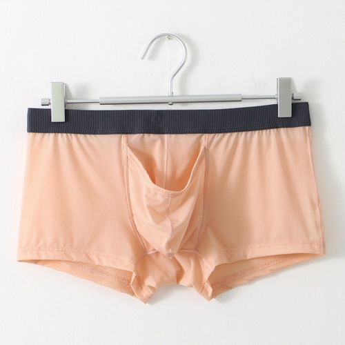 Clever-Menmode Sous-Vêtements Sexy Hommes Boxeurs Éléphant Nez Caleçon Mâle Culotte Glace Soie U Convexe Longue Pochette Pour Pénis Boxershorts