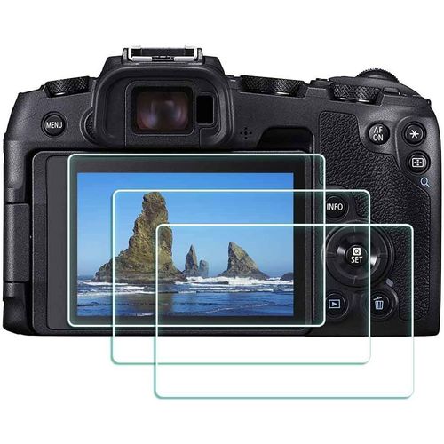 Film de Protection d'Ecran pour Canon EOS RP Appareil Photo, EOSRP Protecteur Verre Trempé Optique 0,3mm Dureté 9H Anti-Rayure Anti-Trace Anti-Bulle -Lot de 3