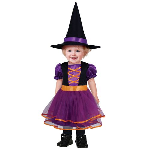 Déguisement Sorcière Violette Et Orange Bébé - Taille: 24 - 36 Mois