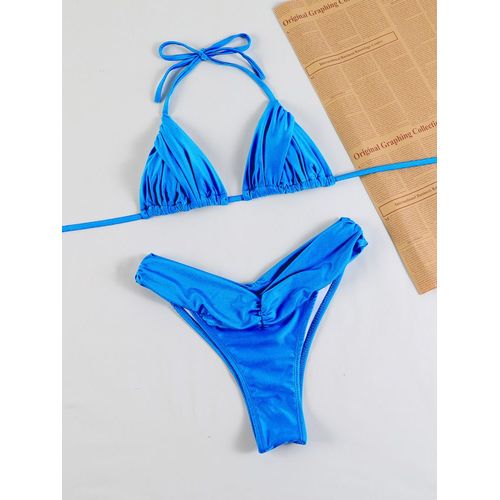 Ensemble De Bikini Plissé À Plis Brésiliens,Micro Bikinis Sexy,Maillot De Bain Pour Femmes,Maillot De Bain Triangle Féminin,Maillot De Bain Pour Vêtements De Plage,2023