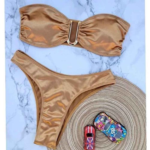 2024 Été Solide Push Up Femme Maillot De Bain Plage Sexy Bikini Ensemble Solide Maillot De Bain Pour Femmes Maillots De Bain Bandeau Maillot De Bain