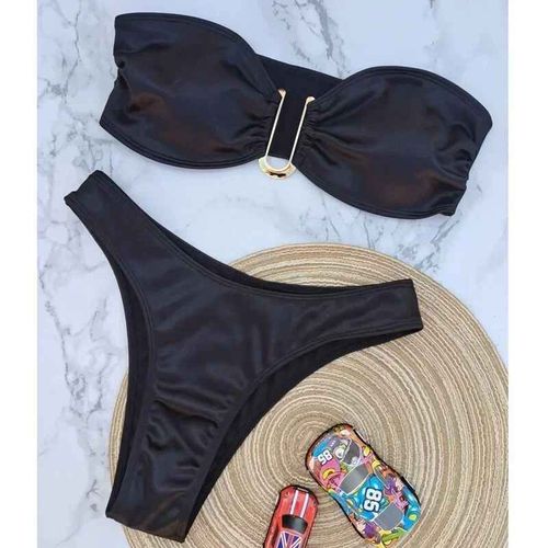 2024 Été Solide Push Up Femme Maillot De Bain Plage Sexy Bikini Ensemble Solide Maillot De Bain Pour Femmes Maillots De Bain Bandeau Maillot De Bain