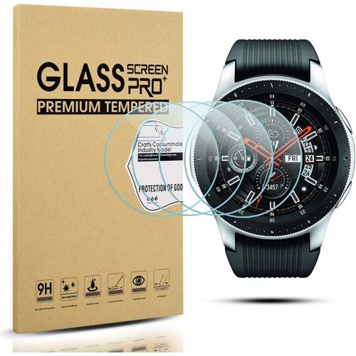 Lot De 4 Films De Protection D'écran En Verre Trempé Ajustement Parfait,Anti-Rayures,Sans Bulles D¿Air Pour Montres Samsung Galaxy 46 Mm Et Gear S3 (Sm-800/Sm-R805)