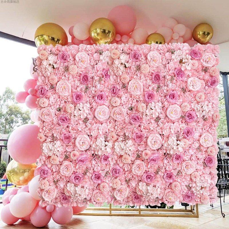 1pc Fleur Artificielle Murale Décorative Mur Fleurs Roses - Temu France
