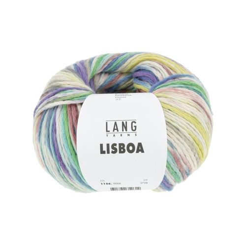 Pelote De Coton À Tricoter Lisboa - 100gr ¿ Lang Yarns - 100% Coton, Légèreté Et Éclat Inspirés Du Portugal. Color : 06 Multicolore